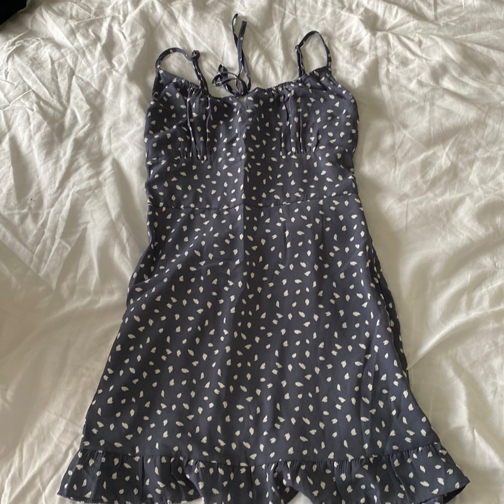 Abercrombie and Fitch Dress - blue polka dot print